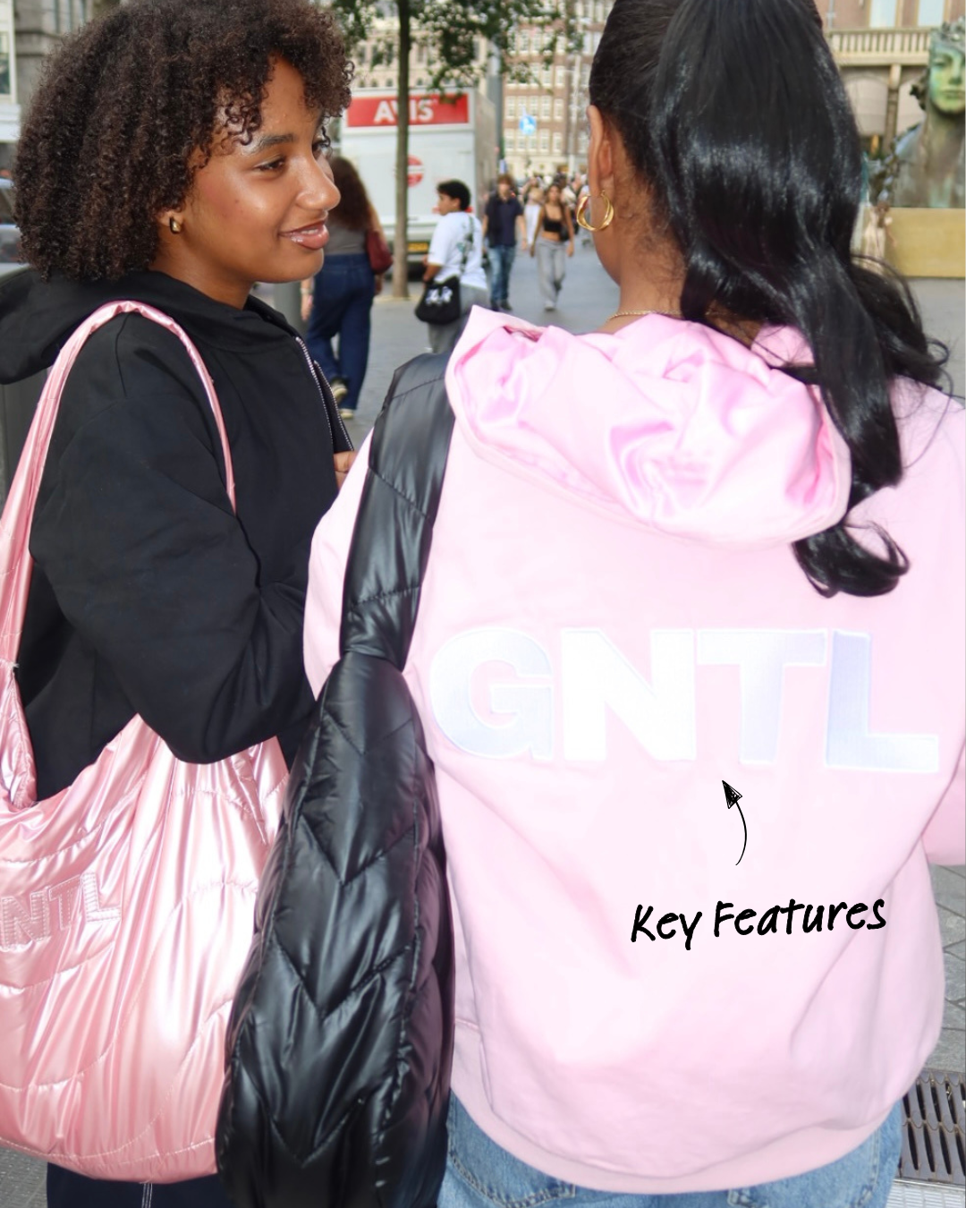 GNTL Satin Hoodie Zip-Up Jacket