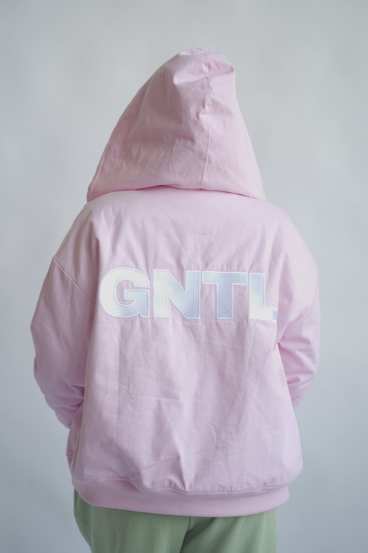 GNTL Satin Hoodie Zip-Up Jacket