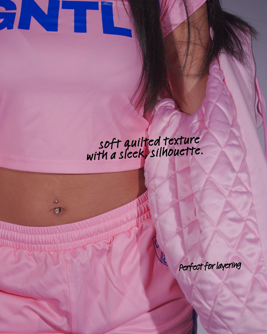 GNTL Satin Hoodie Zip-Up Jacket