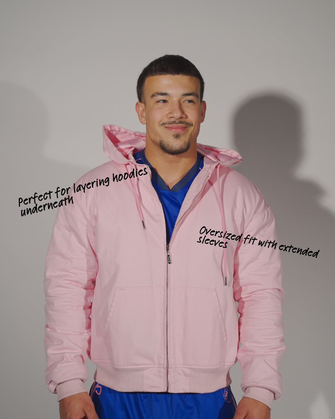 GNTL Satin Hoodie Zip-Up Jacket