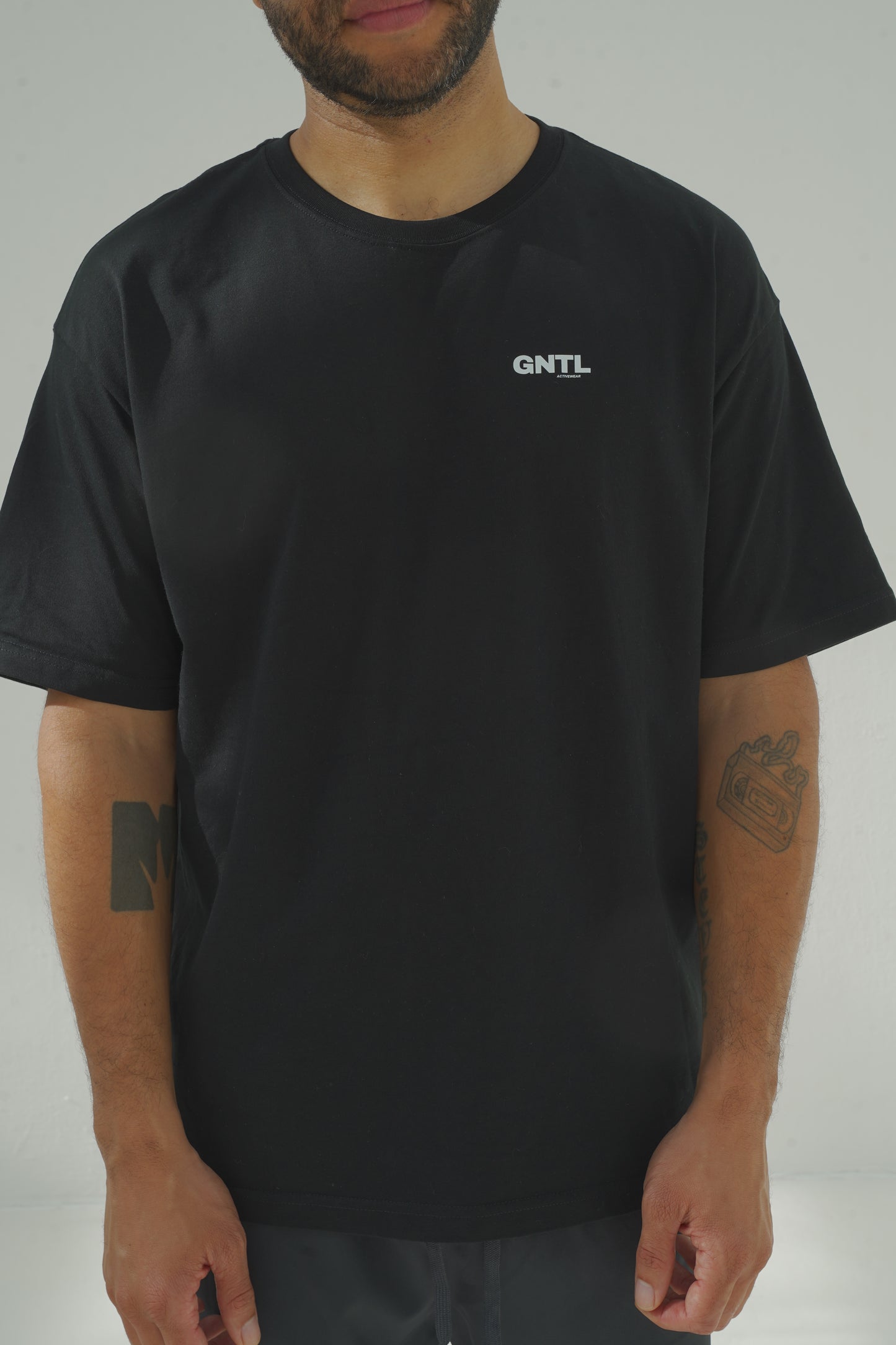 GNTL Oversized Unisex Black Tee