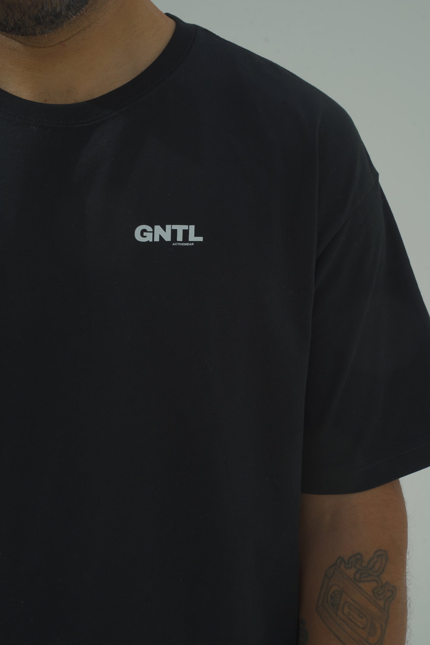 GNTL Oversized Unisex Black Tee