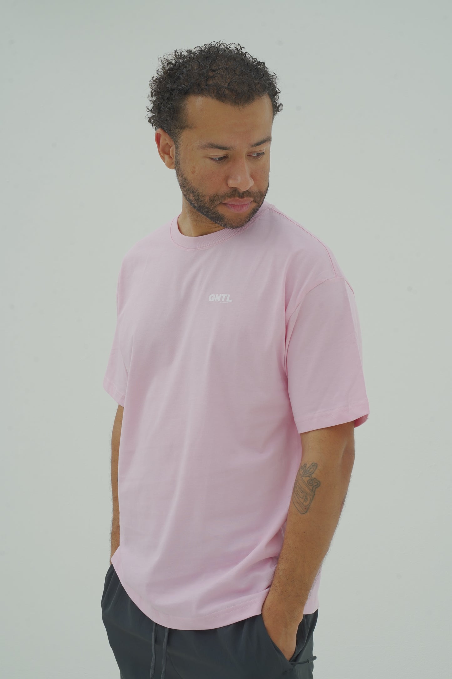 GNTL Oversized Unisex Pink Tee