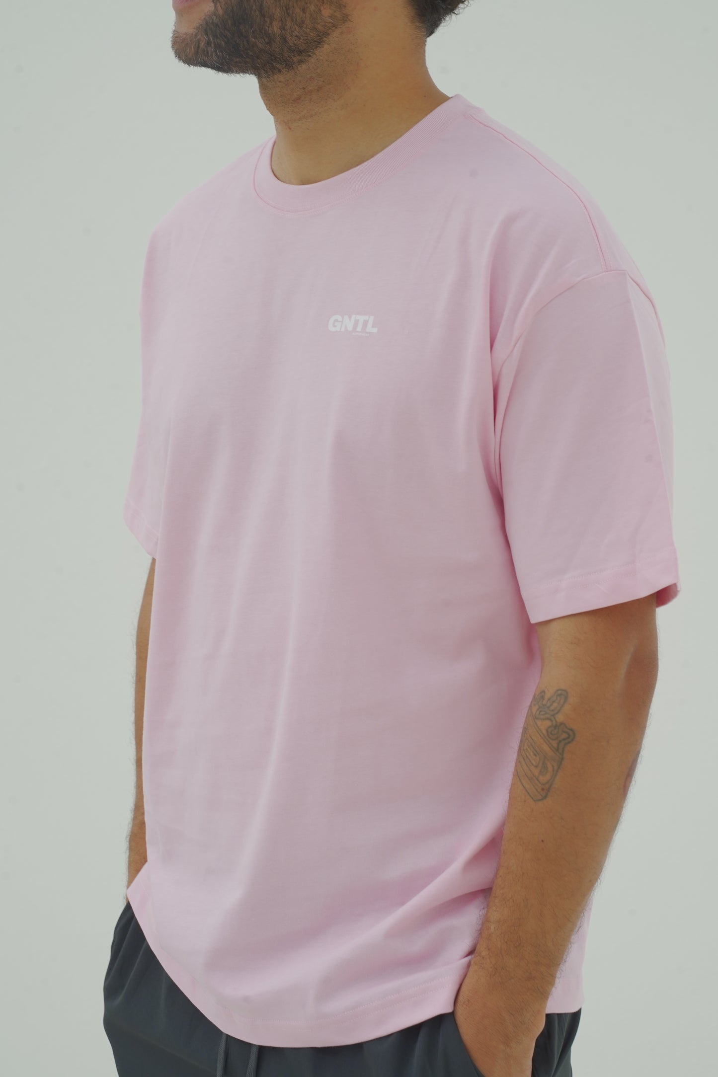 GNTL Oversized Unisex Pink Tee