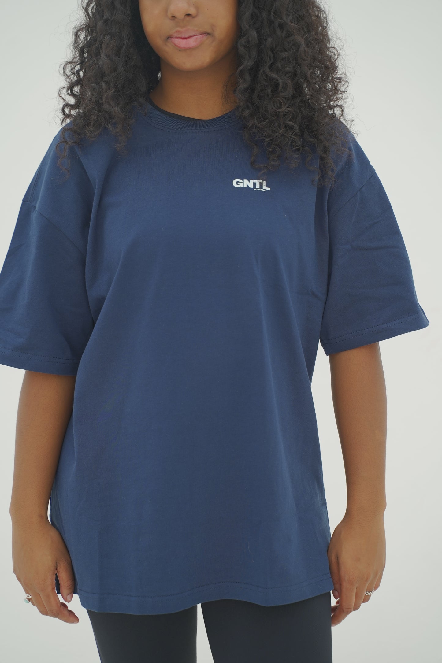 GNTL Oversized Unisex Navy Tee