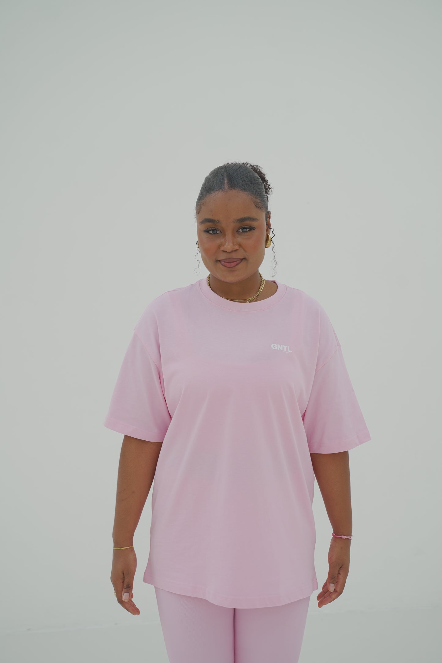 GNTL Oversized Unisex Pink Tee