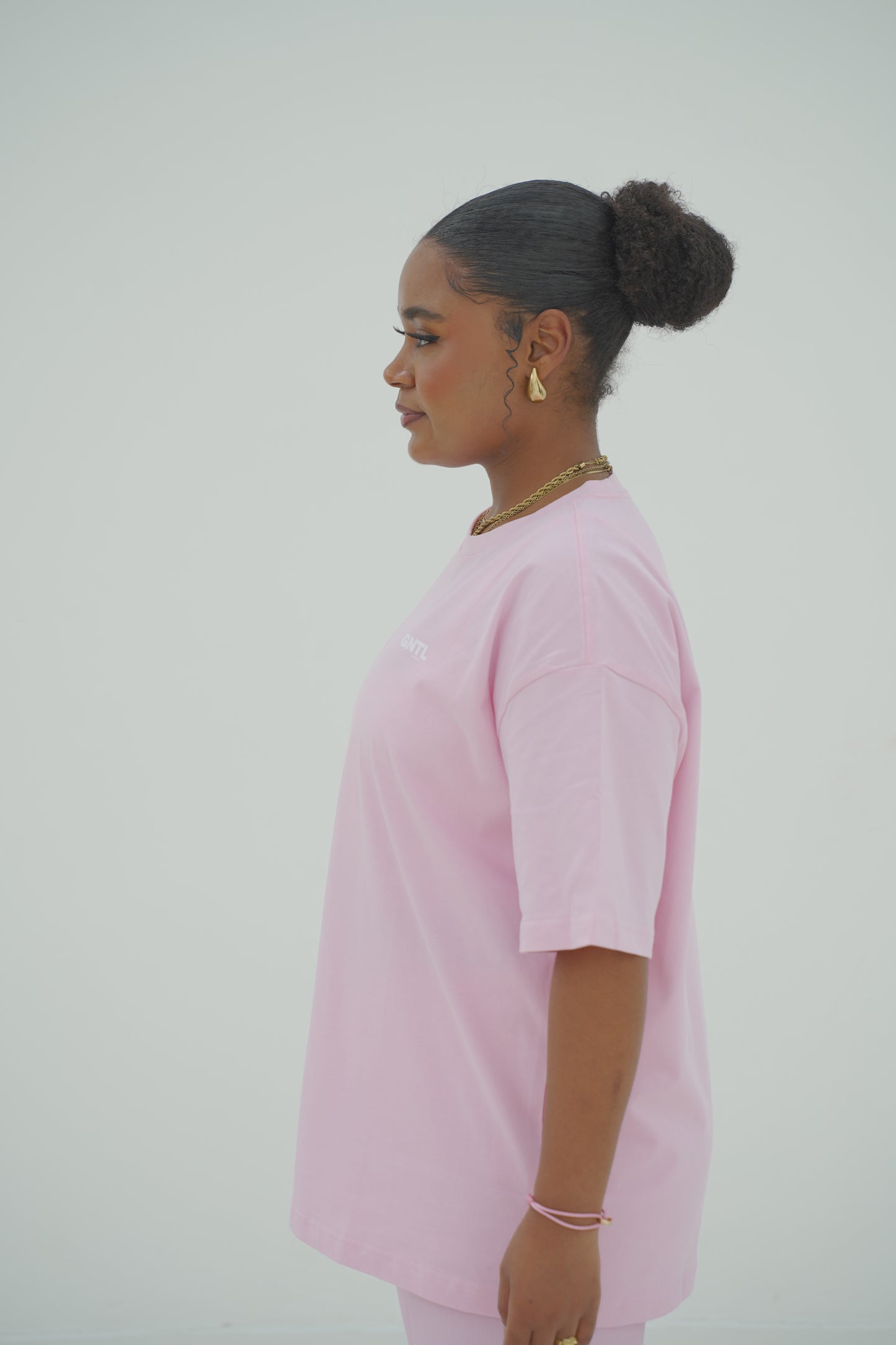 GNTL Oversized Unisex Pink Tee